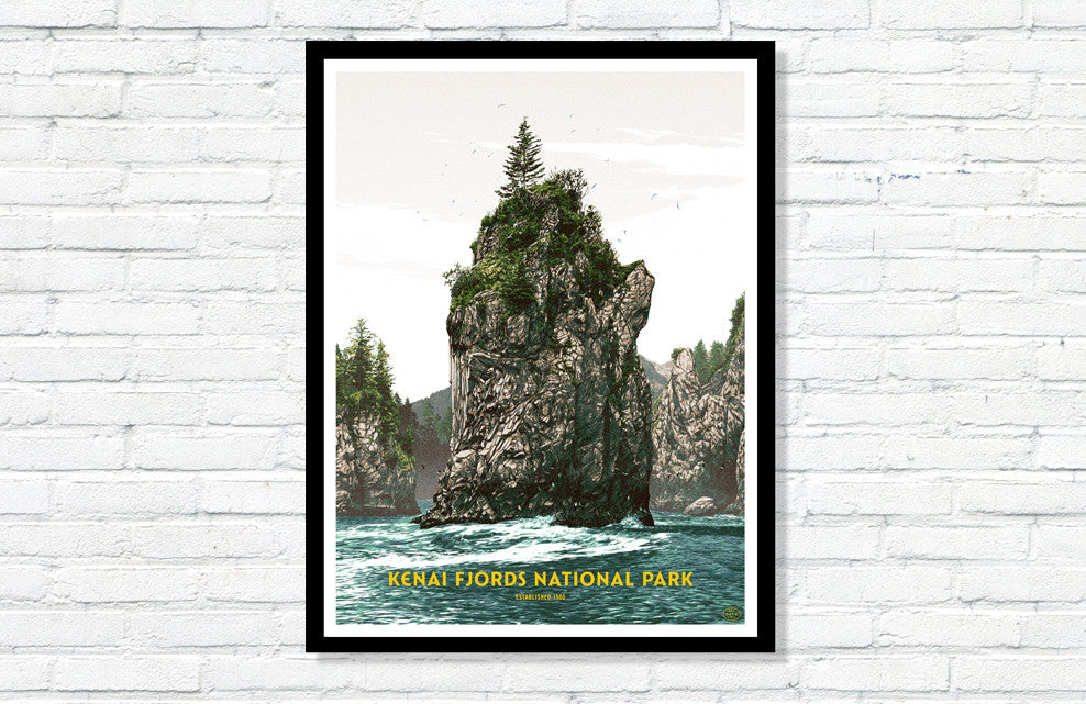 Kenai Fjords National Park Poster (Large Timed Edition)