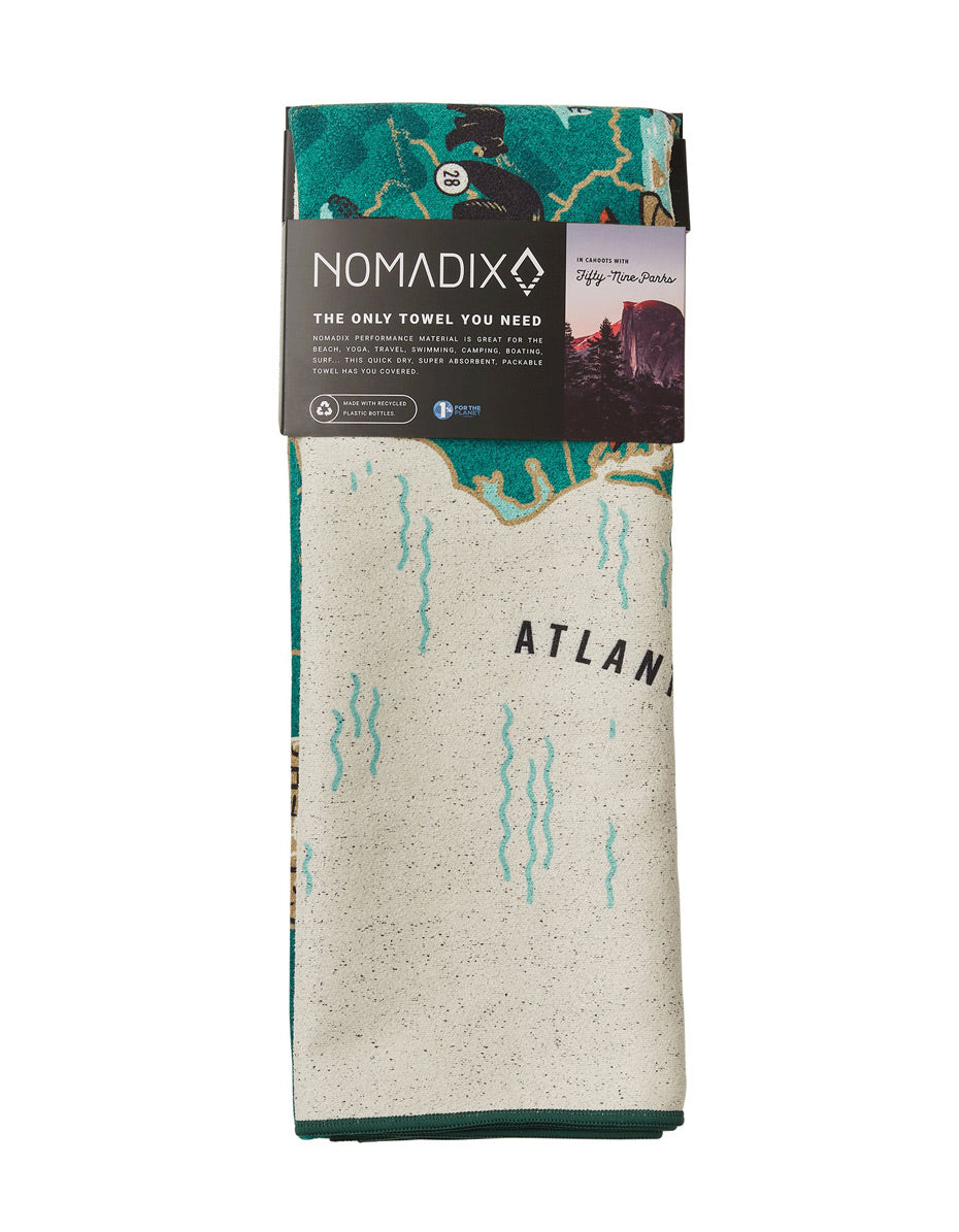 National Park Map Nomadix Towel