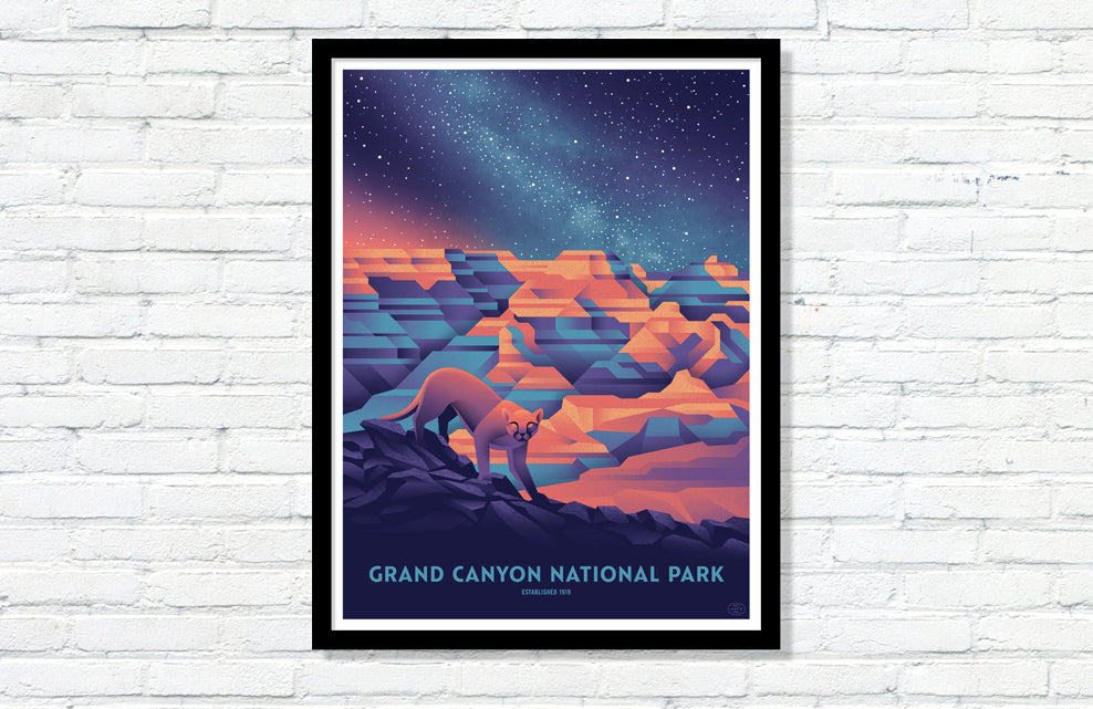 Grand Canyon National Park Poster (Night Sky - Large Timed Edition)